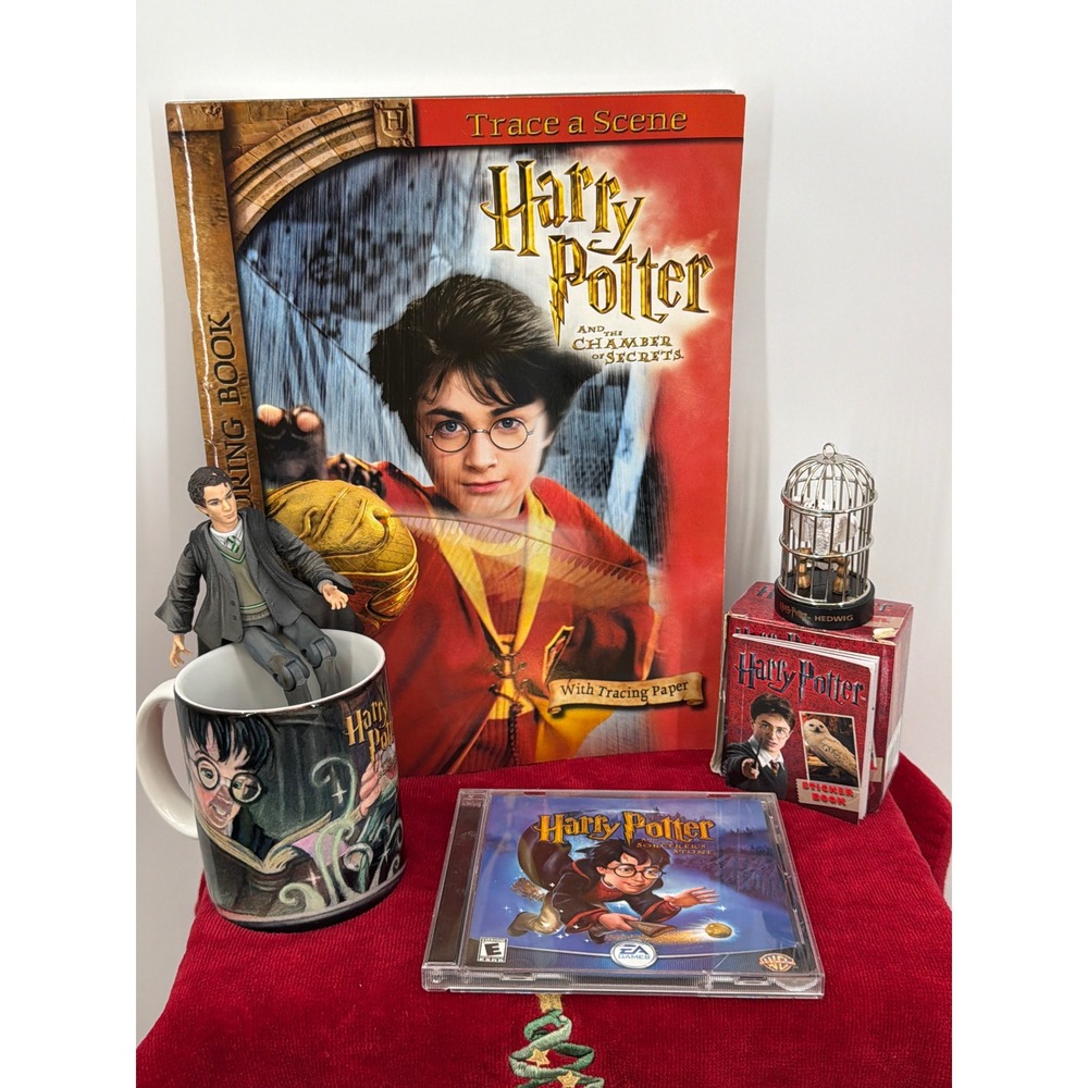 Harry Potter Vintage Gift Bundle Sorcerers Stone PC Game Mug Hedwig Tom Riddle
